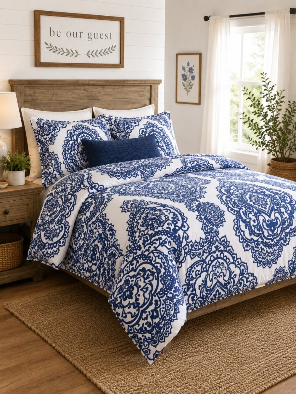 PHF Paisley Queen Duvet Cover Set 3Pc Reversible Farmhouse Bedding NWT